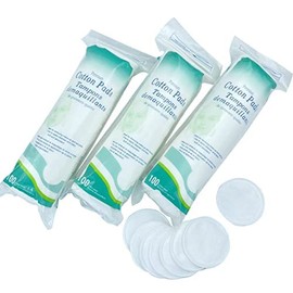 manqianxun pure cotton cotton pad Absorbent and Textured Cotton Pads are Makeup Remover Pads, HypoallergenicLint Free,100% Cotton,(300 Count)