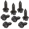 Black License Plate Screws Kit - Set of 8 Fasteners