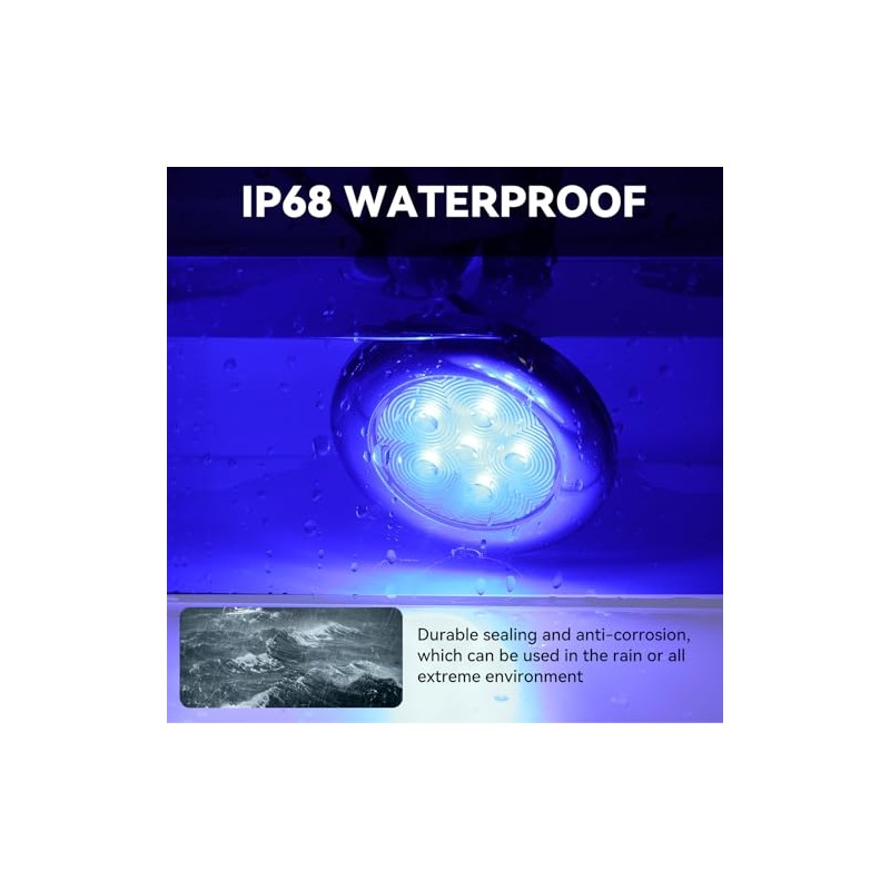 LED Anchor Stern Light for Boats - Waterproof Navigation Light