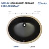 Sarlai Black Undermount Bathroom Sink -18 x15 inch Oval Vessel