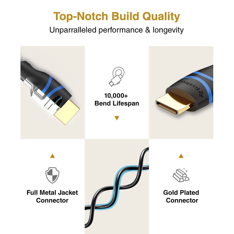 BlueRigger High Speed Mini HDMI to HDMI cable with Ethernet