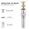 Pop up Sink Drain Stopper for Bathroom Vessel Vanity Sink
