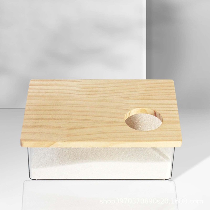 Baoblaze Hamster Sand Bath Container, Acrylic Shower and Digging Room