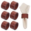 PH PandaHall Pack of 6 Wooden Napkin Rings for Weddings,
