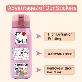 120PCS Math Stickers Funny, Math Gifts for Student Vinyl Waterproof for Water Bottle Laptop Luggage Guitar Gifts for Teens Girls Kids Adult Students