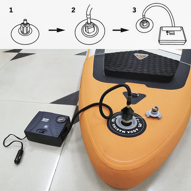 WOUMON SUP Pump Adapters,Air Valve Converter,Multifunction Air Valve Attachment for