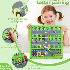 Magnetic Alphabet Maze,Montessori Toys,Alphabet Puzzle Toddler Toys for Ages 3-4,Sensory Toys Fine Motor Skills,Birthday Gifts for Kids