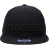 KBETHOS KB-246BN BLK-BLK XL Brooklyn New York Fitted Baseball Cap