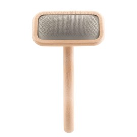 Chris Christensen Dog Brush, Mark II Small Slicker Brush, Groom Like a Professional, Stainless Steel Pins, Lightweight Beech Wood Body, Ground and Polished Tips