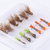 Bassdash Complete Fly Fishing Bristle Flies in Case Stream Tenkara
