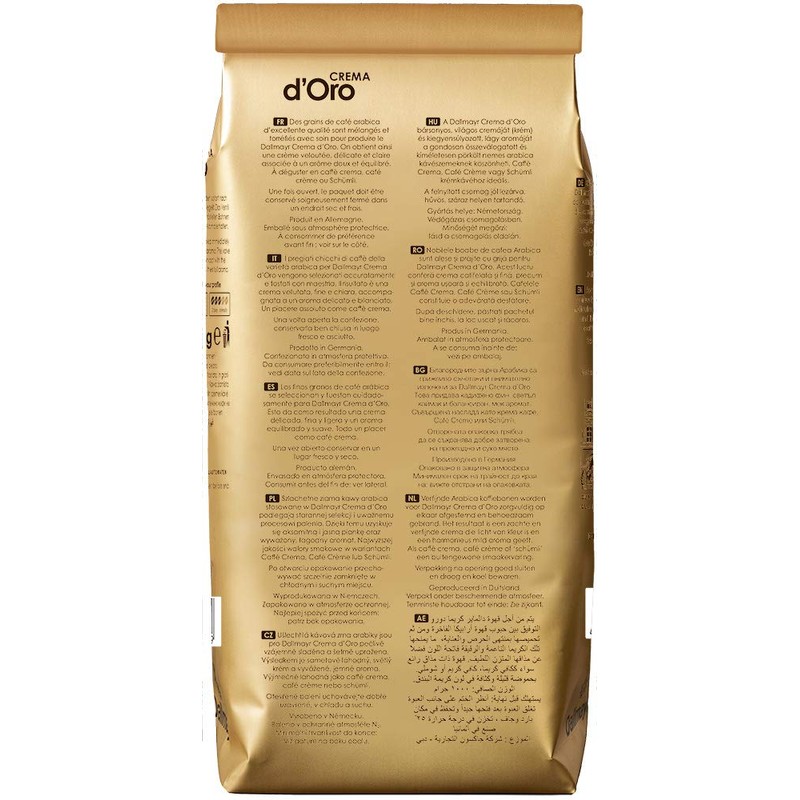 Dallmayr Crema d'oro mild und fein in Bohne, 1er Pack