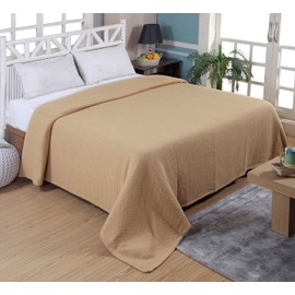 Tex Trend Classic Weave 100% Cotton Blanket King Size (108 x 90 Inches) Grey Color All Season Premium Breathable Ultra Soft Lightweight Blanket