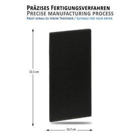 Comedes Filter for Bauknecht Privileg Whirlpool Dryer, Can be Used Instead of Original Filter, 481010354757, Foam Filter Base Filter (Pack of 5)