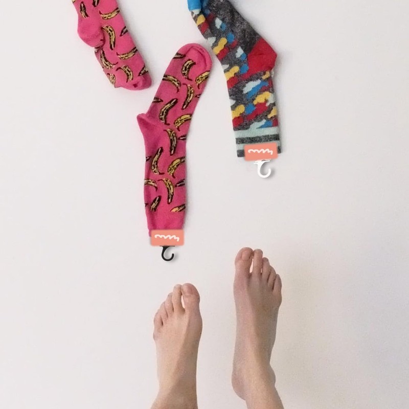 SOESFOUFU Sock Display Hooks Lightweight Plastic Sock Hangers for Retail