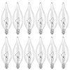 LinMiFo 12-Pack E12 B10 Clear Candelabra Base Bulb, 40W 120V