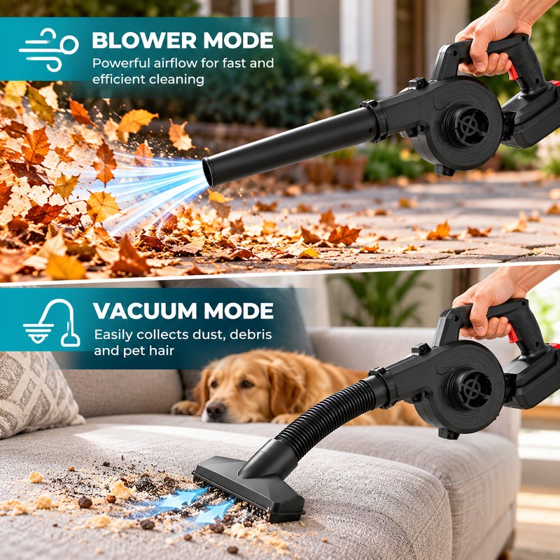 Cordless Electric Air Blower for Home & Outdoor Cleaning –