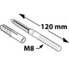 Sanitop-Wingenroth 2 hanger bolts with dowels 10 mm, M8 x