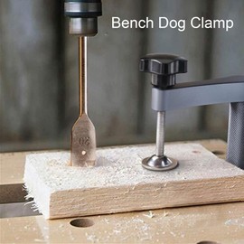 2 Pack Bench Dog Clamp, 3/4 inch)19mm) Holdfast Dog Hole Clamp, Aluminum Alloy Benchtop Dog Hole Quick Clamp for Woodworking Tools