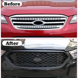 LINLINS Front Bumper Grille Assembly For Ford Taurus 2013 2014 2015 2016 2017 2018 2019 Interceptor Grille Replaces# DG1Z-8200-AA Black
