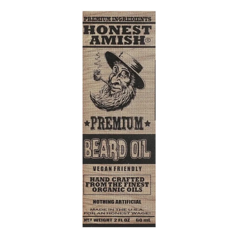 Honest Amish - Aceite Para Barba Premium - 2 Onzas