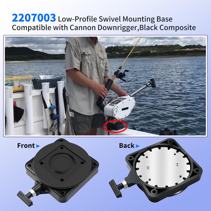 XQK 1 Pack 2207003 Low-Profile Swivel Mounting Base Compatible with