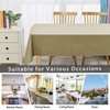 DWCN Table Cloth Wipeable Tablecloths Wipe Clean Tablecloth Rectangular Khaki