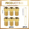6 Piece Bicycle Valve Adapter, French Valve Adapter with Key