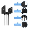 Wpbhk 4Pcs Concrete Post Anchor U Shape Fence Post Holder