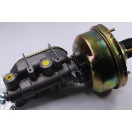 Rodspeedracing  8" Zinc Universal Single Power Brake Booster +1-1/8" Cast Iron Master Cylinder