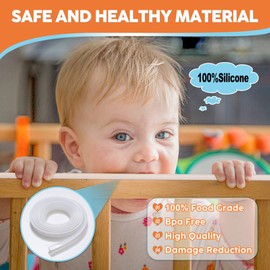 Baby Proofing, Edge Protector 100% Silicone, Soft Corner Protectors for Kids, Pre-Tape Adhesive Edge Guard for Kids Safety, Child Drawer Furniture Cabinet Bumper (32.8ft 0.6x0.6in(Width))
