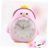 Cabilock Cartoon Clock Alarm Clock Desktop Clock Pink Scarf Cartoon