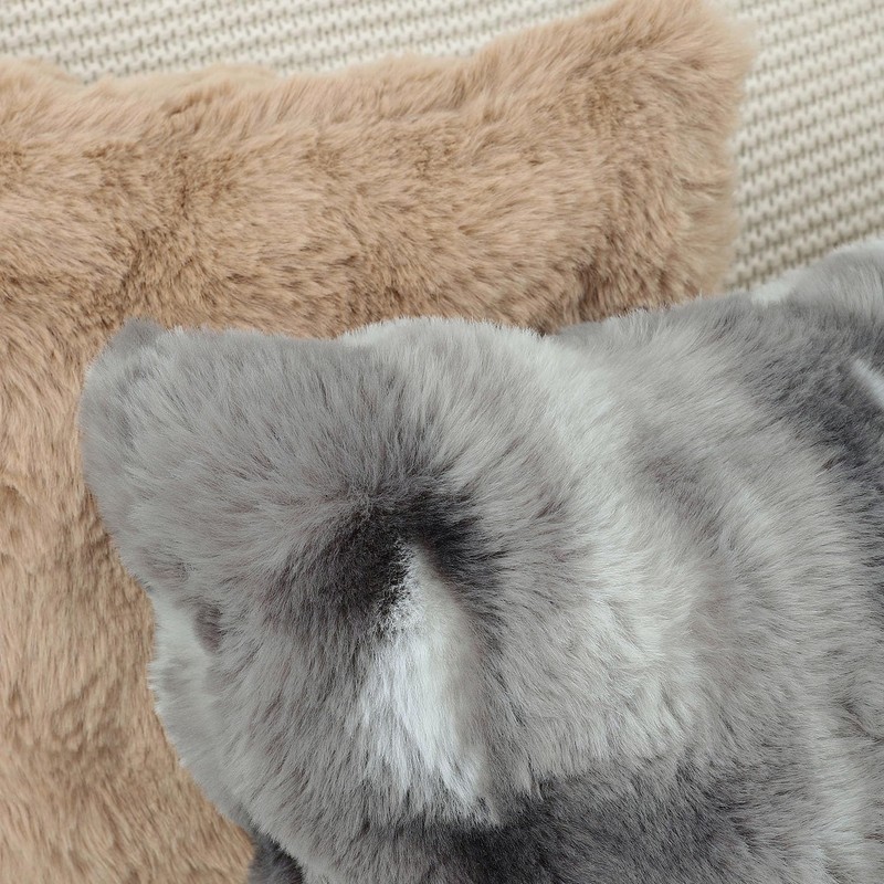 Madizz Pack of 2 Thick Plush Wool Cushion Covers 45x45