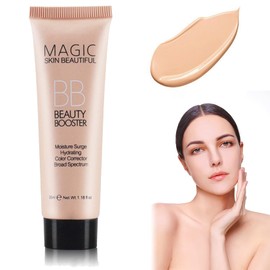 WYBLZPXZ Moisturizing BB Cream,Full Coverage Liquid Foundation,Hydrating Long Lasting Flawless Concealer,Color Correcting Moisturizer Tinted BB Cream for Women(Natual)