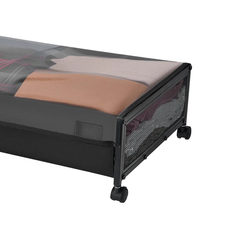 Clear Lid Underbed Container 7.3 Inch Rolling Shoe Organizer 36.0