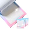 200pcs Glitter Sticky Notes, Transparent Sticky Notes with Pink Blue