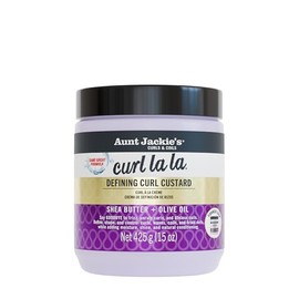 Aunt Jackie's Curl La La, Lightweight Curl Defining Custard, Creates Long Lasting Curly Hair with Mega-moisture Humectants, Enriched with Shea Butter and Olive Oil, 15 Ounce Jar