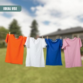 GEEZY Outdoor Washing Line Rope for Clothes Drying 15m – Durable Polyester Clothes Line, Weather-Resistant - Heavy-Duty Cloth Drying Rope for Garden, Laundry, Camping