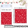Christmas Wipe-Clean Tablecloth–132cm x 178cm PVC Perfect for Holiday Parties,