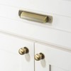 khtumeware 6 Pack 3-3/4"(96mm) Vintage Drawer Pulls Brushed Antique Brass