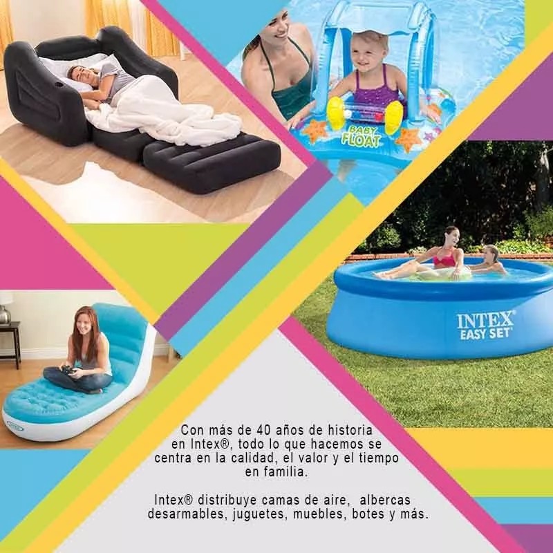 Intex Alberca Piscina Inflable Redonda Arcoiris 3 Aros Intex 58449