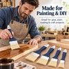 Emenne 4-Piece Natural Bristle Paint Brush Set – Flat Wood