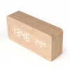 Radio Clock, Wooden Clock, Multifunctional, LED Time Display, Large Screen,