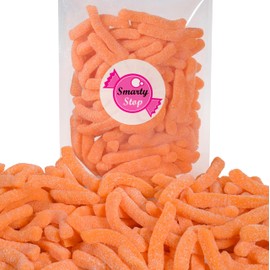 Smarty Stop Sweet & Sour Multi Flavor, Colorful Worms Gummy (1 Pound (Pack of 1), Sour Orange)