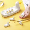 Duck ceramic spoon rest set (6p), Duck spoon rest 6p