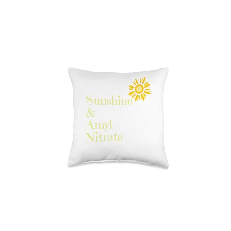 Fun Graphic-Sunshine & Amyl Nitrate Throw Pillow