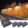 VOLISUN Solar Deck Lights ,7 Colors&Warm White Outdoor 4-Pack Waterproof