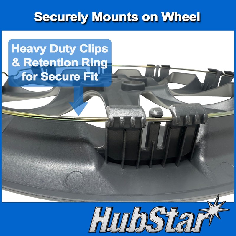 HubStar Hubcap Replacement for Toyota Corolla 2020-2025, 16-inch Replica Wheel
