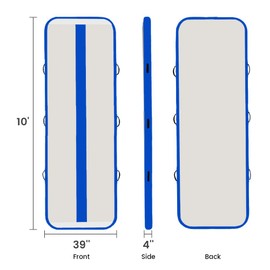 Tuxedo Sailor Inflatable Gymnastics Mat with Electric Pump, Storage Bag, Repair Kit–Air Mat for Home Training, Cheerleading, Yoga