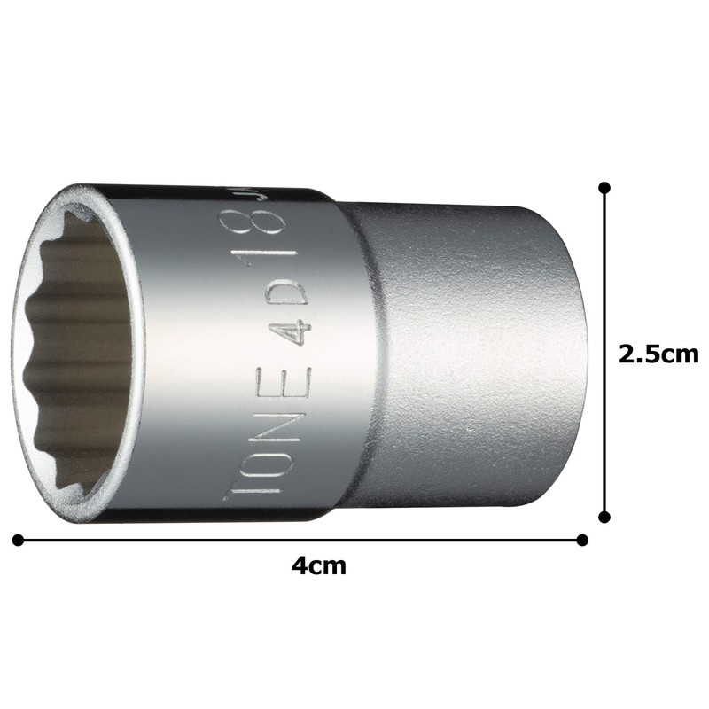 Tone Socket (12 Angles) 4D-18 Insertion Angle 0.5 inch (12.7
