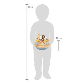 small foot Balancing Game Ark "Safari" Motor Skills Game for Children, Wooden with Dice, from 3 Years, 12229